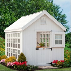 Little Cottage 8 x 12 ft. Colonial Gable Greenhouse with Optional Floor Kit   